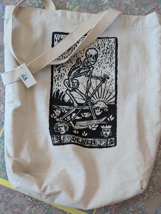 Cost Plus World Market Handbags - World Market Canvas Tote Bag With Skeleton